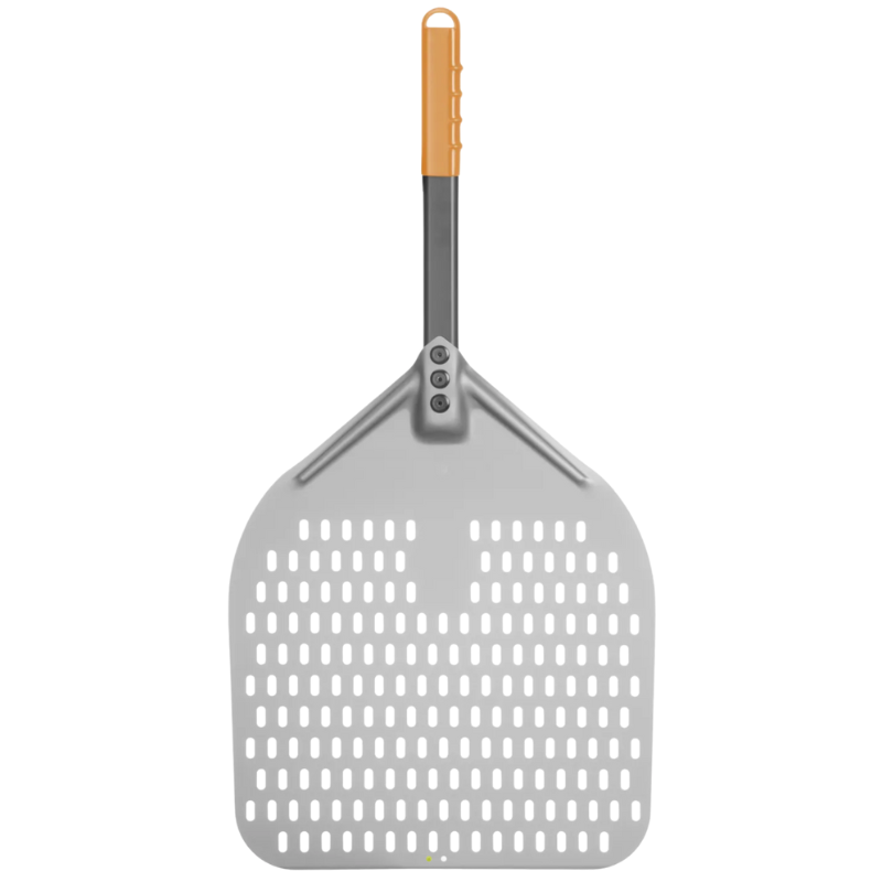 Perforated Square Pizza Peel with Short Handle - 350x710 mm Perforated Square Pizza Peel with Short Handle - 350x710 mm