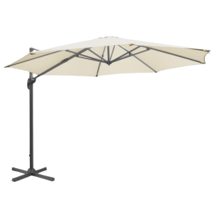 Venice Offset Parasol Round 360° Cream - 3.5 m