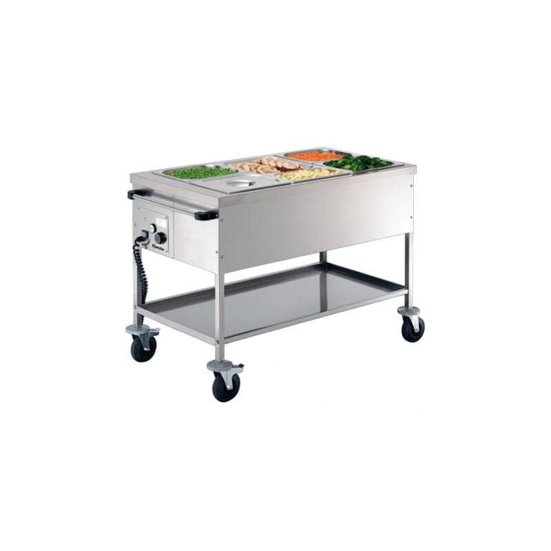 Chariot à Bain-Marie Sans Eau - 3 GN 1/1