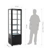 Kühlvitrine - Gebogene Tür - Schwarze Serie C 235 L