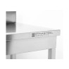 Table Inox Dynasteel : Profondeur 700 mm, Longueur 800 mm