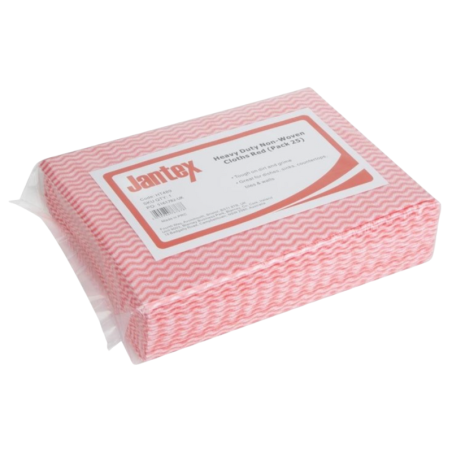 Very Resistant Non-Woven Cloth Red - Pack of 25