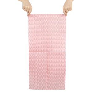 Chiffon de Nettoyage Salle de Bain Rouge - Lot de 50
