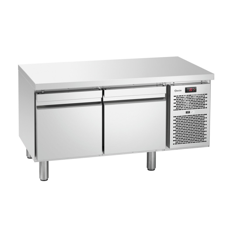 Table Réfrigérée Positive 2 Portes GN 1/1 avec Soubassement