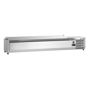 Saladette Kühltisch aus Edelstahl - 7 x GN 1/4