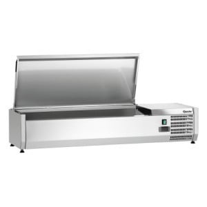 Edelstahl-Kühlaufsatz Saladette - 3 x GN 1/3 + 1 x GN 1/2