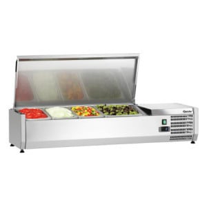 Saladette Réfrigérée à Poser Inox - 3 x GN 1/3 + 1 x GN 1/2