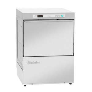 Dishwasher with Drain Pump, Softener, and Detergent Dispenser - 50 x 50 cm - Bartscher