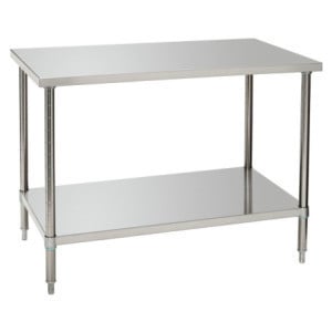 Table de Travail Inox avec Etagère Basse - P 700 mm - L 1200 mm - Bartscher