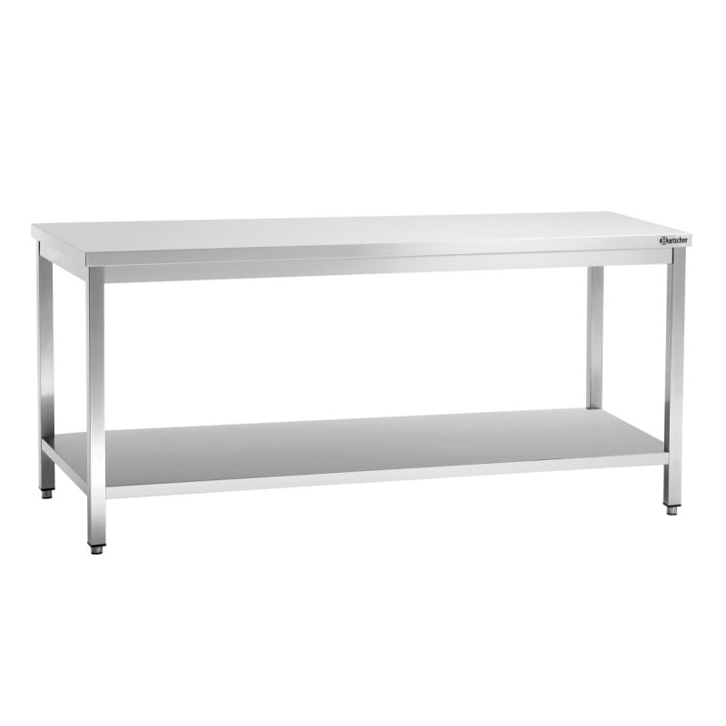 Table de Travail Inox avec Etagère Basse - P 600 mm - L 1800 mm - Bartscher Table de Travail Inox avec Etagère Basse - P 600 mm - L 1800 mm - Bartscher