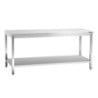 Stainless Steel Work Table with Lower Shelf - D 600 mm - L 1800 mm - Bartscher