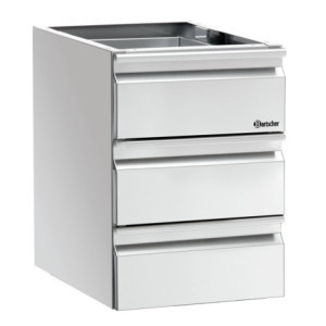 Column Drawers 3 x GN 1/1 Work Table - Bartscher