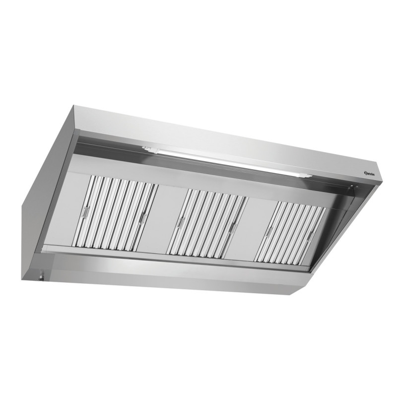 Wall-Mounted Hood with Motor and Lighting - L 1800 x D 900 mm - Bartscher Wall-Mounted Hood with Motor and Lighting - L 1800 x D 900 mm - Bartscher