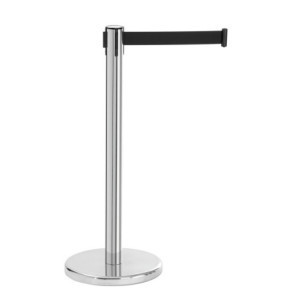 Poteau de Balisage à Sangle - 1,8 m - Bartscher