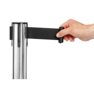 Poteau de Balisage à Sangle - 1,8 m - Bartscher