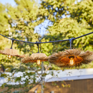 Connectable Light Garland with Straw Lampshade - Tahiti Light - Lumisky