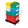 Rectangular Bin 25 L with Green Lid Haccp - Gilac