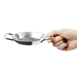 Mini Paella-Pfanne aus Edelstahl 120mm - Gastronoble