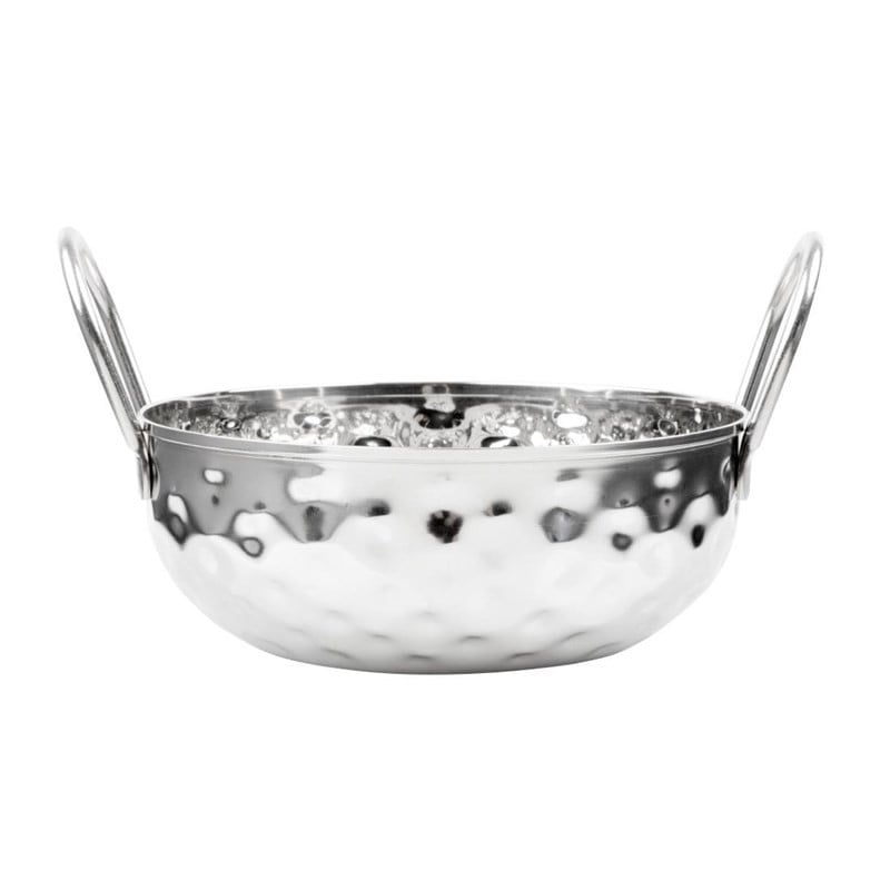 Hammered Stainless Steel Kadai Dish Table Presentation 150 mm - Gastronoble Hammered Stainless Steel Kadai Dish Table Presentation 150 mm - Gastronoble