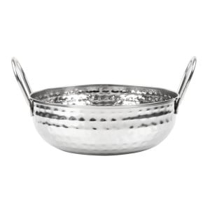 Hammered Stainless Steel Kadai Dish Table Presentation 200 mm - Gastronoble