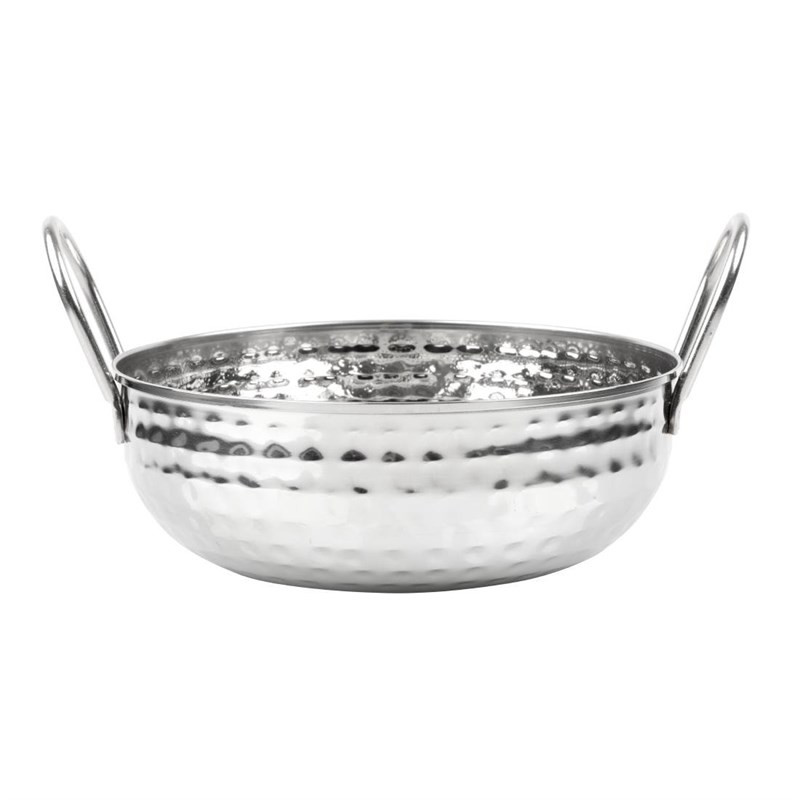Hammered Edelstahl Kadai Platte Tischpräsentation 200 mm - Gastronoble Hammered Edelstahl Kadai Platte Tischpräsentation 200 mm - Gastronoble