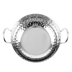Hammered Edelstahl Kadai Platte Tischpräsentation 200 mm - Gastronoble
