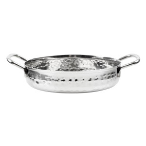 Hammered Edelstahlplatte Tischpräsentation 125mm - Gastronoble