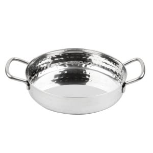 Hammered Edelstahlplatte Tischpräsentation 125mm - Gastronoble