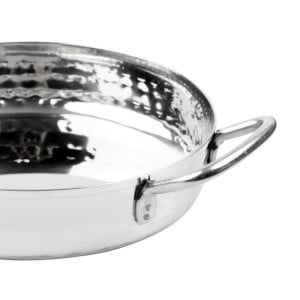 Hammered Edelstahlplatte Tischpräsentation 125mm - Gastronoble