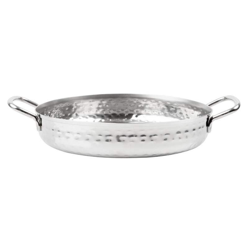Hammered Edelstahlplatte Tischpräsentation 180mm - Gastronoble Hammered Edelstahlplatte Tischpräsentation 180mm - Gastronoble