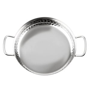 Hammered Edelstahlplatte Tischpräsentation 180mm - Gastronoble
