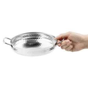 Hammered Edelstahlplatte Tischpräsentation 180mm - Gastronoble