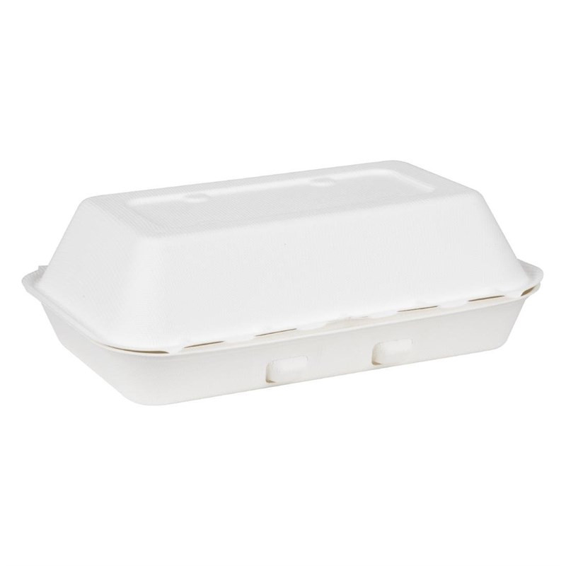Kompostierbare Lebensmittelbehälter aus Bagasse Fiesta 400x335mm - Packung mit 200 - Fiesta Green Kompostierbare Lebensmittelbehälter aus Bagasse Fiesta 400x335mm - Packung mit 200 - Fiesta Green