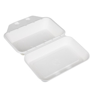 Kompostierbare Lebensmittelbehälter aus Bagasse Fiesta 400x335mm - Packung mit 200 - Fiesta Green