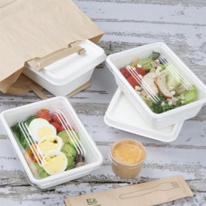 Kompostierbare Lebensmittelbehälter aus Bagasse Fiesta 800ml - Set von 100 - Fiesta Green