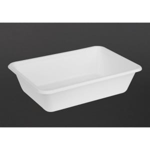 Kompostierbare Bagasse-Lebensmittelschalen 650ml - Set von 100 - Gastronoble