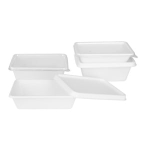 Kompostierbare Bagasse-Lebensmittelschalen 650ml - Set von 100 - Gastronoble