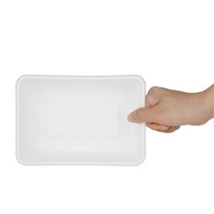 Kompostierbare Bagasse-Lebensmittelschalen 650ml - Set von 100 - Gastronoble