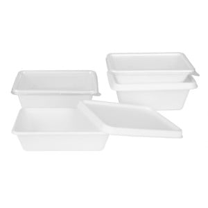 Couvercles en Bagasse Compostable pour Barquettes - Lot de 100 - Fiesta Green