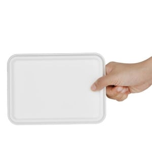 Kompostierbare Bagasse-Deckel für Schalen - Packung mit 100 - Fiesta Green