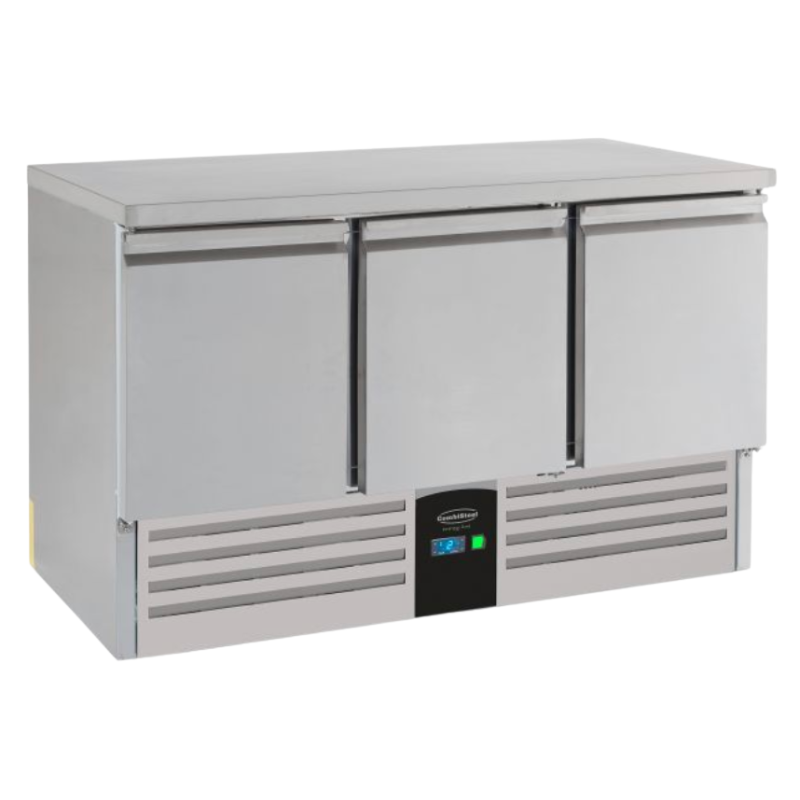 Positive Refrigerated Table with 3 Doors Energy Line - 400 L Positive Refrigerated Table with 3 Doors Energy Line - 400 L