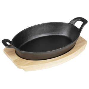 Brett für ovalen Gusseisenteller - 260x165 mm
