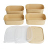 PET lids for Rectangular Trays - Pack of 300 - Fiesta