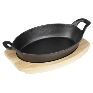 Brett für ovalen Gusseisenteller - 260x165 mm