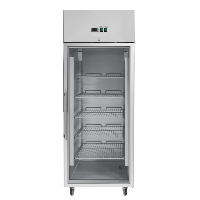 Positive Glas-Kühlschrank 650 L Umluftkühlung