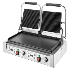 Grill Panini Double - Glatte und gerillte Platten - Buffalo