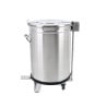 Edelstahl-Mülleimer mit Pedal - 100 L - Dynasteel