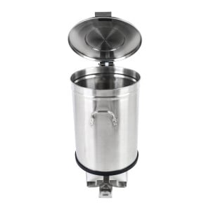 Edelstahl-Mülleimer mit Pedal - 100 L - Dynasteel