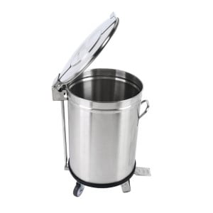 Edelstahl-Mülleimer mit Pedal - 100 L - Dynasteel