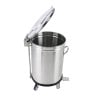 Edelstahl-Mülleimer mit Pedal - 100 L - Dynasteel